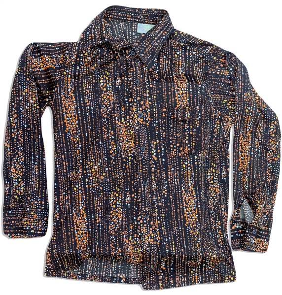 Elvis Presley Personally Owned & Worn Shirt, in Distinctive 1960-70s Pattern -- With COA From Graceland Authenticated
